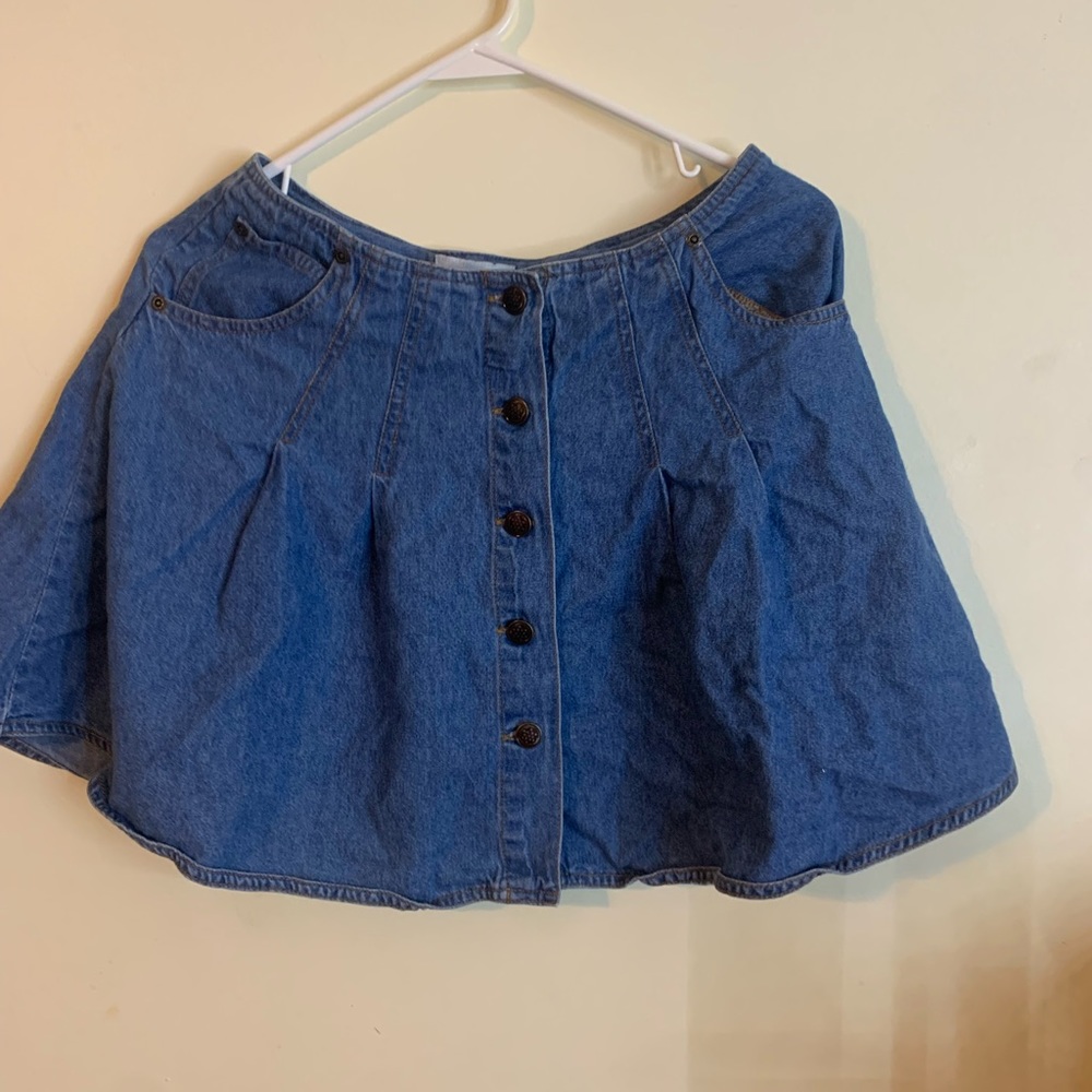 Blue Jean button down skirt